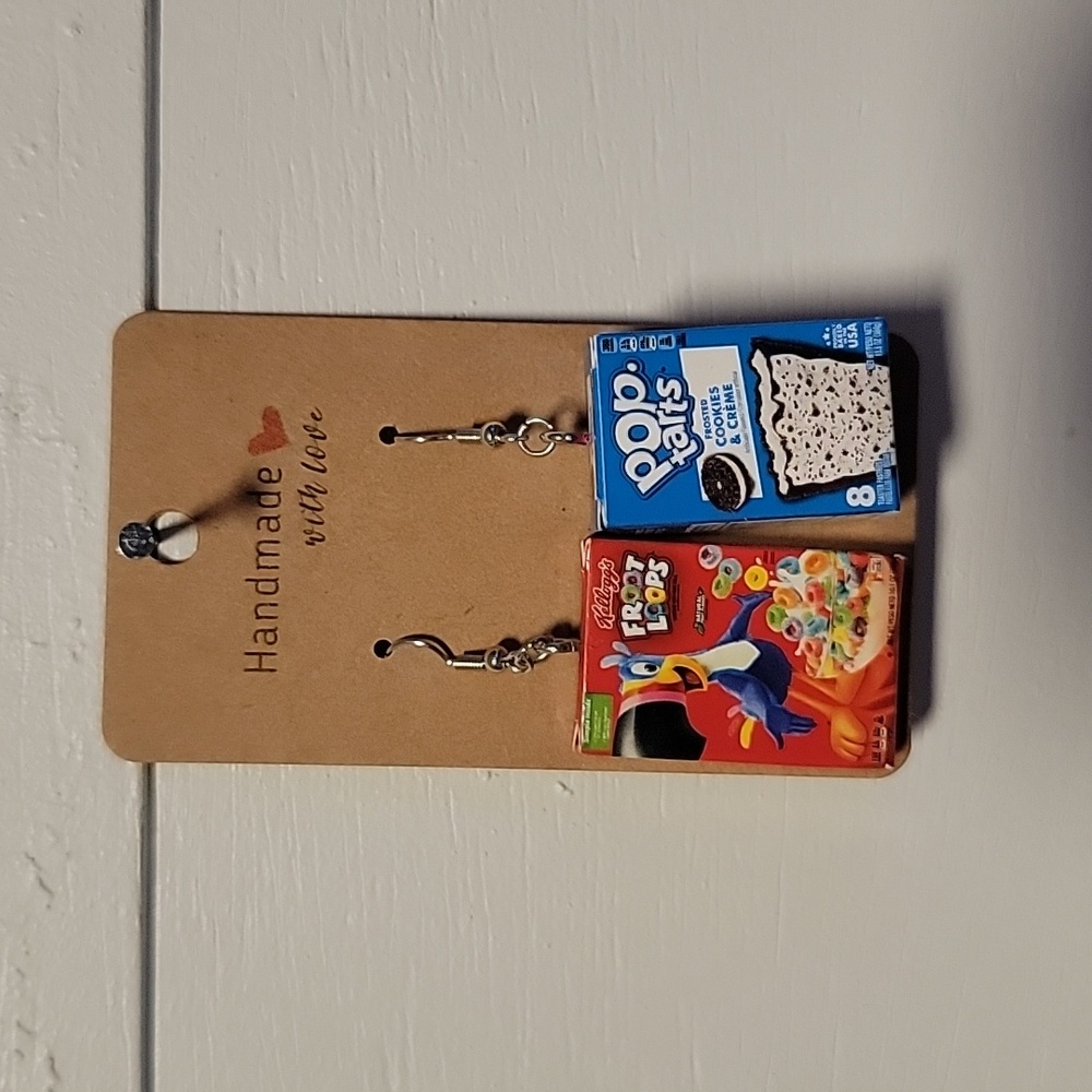 Handmade "Breakfast of a 90s Kid" Earrings